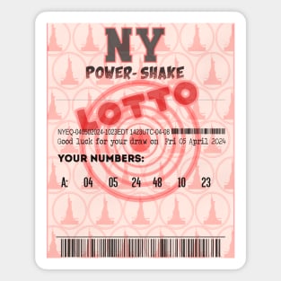 04-05-2024 Northeast Earthquake Power-Shake NY Lotto Ticket Magnet